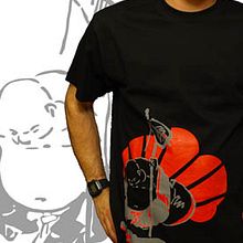 Hotei en un camiseta. Un progetto di Design e Illustrazione tradizionale di Carolina González Martínez - 22.11.2012
