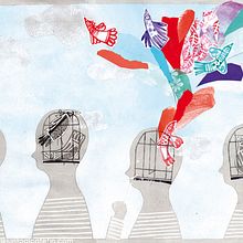 Tarjetas y carteles. Design, and Traditional illustration project by Cintia Martín - 11.27.2012