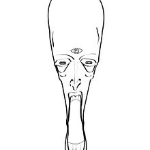 space-head. Ilustração tradicional projeto de Mario Lases - 30.11.2012