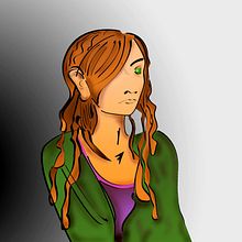 Girl of the olive eyes. Ilustração tradicional projeto de Mario Lases - 30.11.2012