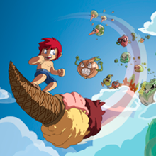 Ice Cream Surfer. Traditional illustration project by Stephen Hausdorff - 12.13.2012