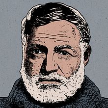 Ernest Hemingway. Un projet de Illustration traditionnelle de Nicolás Castell - 18.12.2012