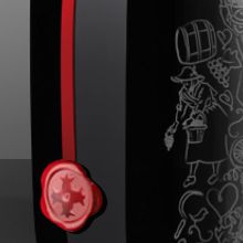 BOTELLA DE VINO ABADIA. Design, and Traditional illustration project by Carlos Salvado - 01.18.2013