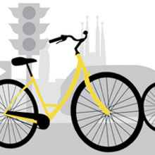 Biking in Barcelona. IT, Design, UX / UI, and Traditional illustration project by Natalia Solar - 01.20.2013