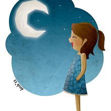 moon. Traditional illustration project by doub - 02.19.2013