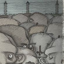 Auschwitz. Traditional illustration project by David Navarro Bravo - 02.26.2013
