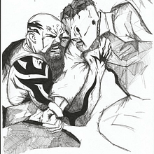 Kerry King vs Corey Taylor. Un proyecto de Ilustración tradicional de Iván Martín Martín - 10.03.2013