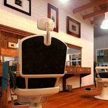 Retro barber's shop. 3D project by Sofía Prado - 03.18.2013