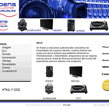 web dinámica empresa audiovisuales. Programming project by Rubén Ayúcar Tardienta - 03.28.2013