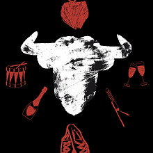 Cartel San Fermín. Traditional illustration project by Rubén Ayúcar Tardienta - 03.28.2013