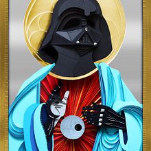 Paper Darth Project. Traditional illustration project by Lobulo - 04.03.2013