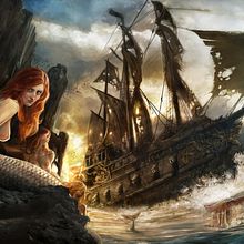 Sirenas. Traditional illustration, Film, Video, TV, Advertising, Art Direction, and Game Design project by Daniel Catalina - 04.15.2013