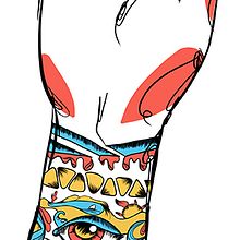 Camiseta Kaotiko Bcn. Un progetto di Illustrazione tradizionale di Aaron Arnan - 15.04.2013