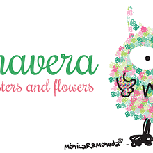 monsters and flowers. Design, and Traditional illustration project by mònica ramoneda aiguadé - 04.17.2013
