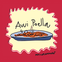 Hoy paella. Design, and Traditional illustration project by mònica ramoneda aiguadé - 04.17.2013