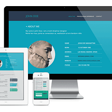 Resume Flat Web Design. Design project by virgilio de la vega - 04.19.2013