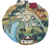 Pueblo en Finlandia. Traditional illustration project by John Salinero - 04.25.2013