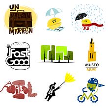 Logotipos e iconos. Un projet de Publicité, Design  et Illustration traditionnelle de Dani Blanc - 26.04.2013