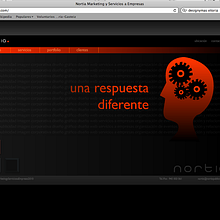 Diseño y programación en flash mx de página web para Nortia Marketing y Servicios a Empresas. Un proyecto de Programación y Diseño de María Romero Alonso - 28.04.2013
