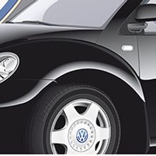 VolskWagen New Beetle. Traditional illustration project by Vicente Gómez Alfonso - 05.07.2013