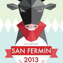 Cartel San Fermín.  project by Judith Cebrián de Pedro - 05.12.2013