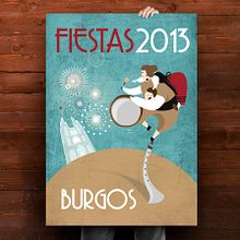 Cartel Fiestas de Burgos.  project by Judith Cebrián de Pedro - 05.12.2013