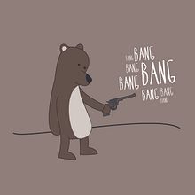 BEAR WITH GUN. Un proyecto de Ilustración tradicional de Mercedes CAMACHO - 13.05.2013
