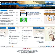 Web Biblioteca Universitaria de Las Palmas de Gran Canaria. Un progetto di UX / UI, Programmazione, Informatica e Design di Ateigh Design Creación & Diseño Web - 14.05.2013