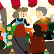 Vamos ao mercado. Traditional illustration project by ana seixas - 05.15.2013