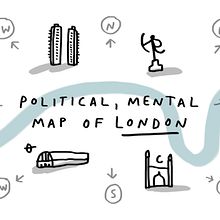 Mental Map of London. Design, and Traditional illustration project by Merche See Co. - 05.22.2013