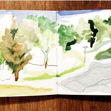 Aujourd'hui. Traditional illustration project by Joana Valls - 06.07.2013