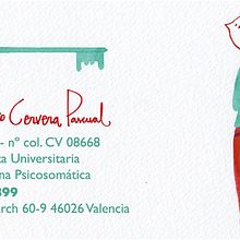 Amparo Cervera (business card). Traditional illustration project by paulapé - 06.10.2013