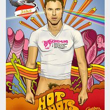 Jake Shears for "Guapos de Papel". Traditional illustration, and Design project by Fernando Fernández Torres - 06.21.2013