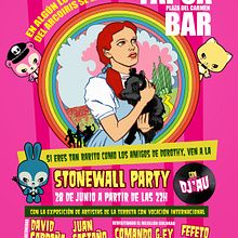 Cartel "Stonewall Party" - Tapoa Bar. Traditional illustration, Advertising, and Design project by Fernando Fernández Torres - 06.27.2013