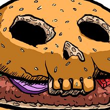 Killer burger. Un progetto di Illustrazione tradizionale e Design di mtejedo - 06.07.2013