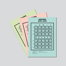 Horario 2012-2013. Design project by Sandra Guerrero - 07.08.2013