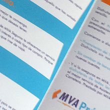 Diptico MVA. Un proyecto de Publicidad y Diseño de Alberto Martín - 09.07.2013