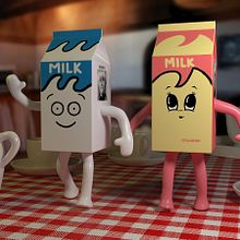 Milk y Milky. Un progetto di 3D, Design e Illustrazione tradizionale di Jose Luis Fernandez - 23.07.2013