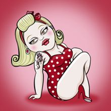 Pin Up in Red. Un proyecto de Ilustración tradicional de Sandra Romero - 25.07.2013