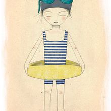 Swim&Fly. Design, and Traditional illustration project by Sra. - 08.12.2013