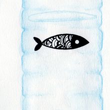 Fishes and bottles. Un progetto di Design e Illustrazione tradizionale di Alejandra Morenilla - 29.08.2013