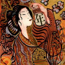 Kabuki collages. Traditional illustration project by Ana Casado Hidalga - 09.05.2013
