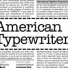 American Typewriter. Design project by Laura Alonso Araguas - 11.11.2013