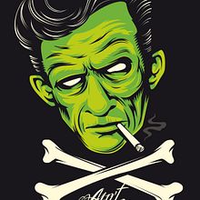 Cash, Ain´t no grave. Design, and Traditional illustration project by Leone - 09.09.2013