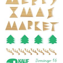 cartel merry xmas market. Un proyecto de Diseño e Ilustración tradicional de Javier Llanes Ballester - 17.09.2013