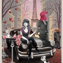 Atardecer en París. Un progetto di Illustrazione tradizionale di Jose Luis Oliver Campoy - 21.09.2013