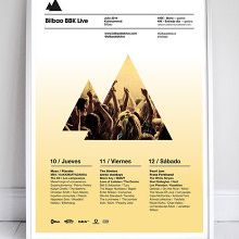 Cartel Finalista Bilbao BBK Live 2014. Een project van  Ontwerp van Roger Flaquer - 23.09.2013