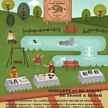 Flea Market Julio - Mapa localización y Cartel. Un proyecto de Diseño, Publicidad e Ilustración tradicional de Banessa Millet - 24.09.2013