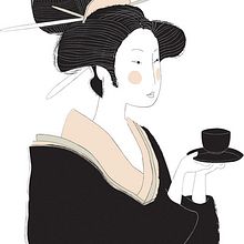 Tea Gesishas. Design, and Traditional illustration project by Laura Minimalia - 09.28.2013