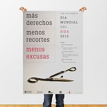 Diseño de Cartel: Dia Mundial del Sida 2012. Un proyecto de Diseño de Maria José Cuenca Ibáñez - 03.10.2013